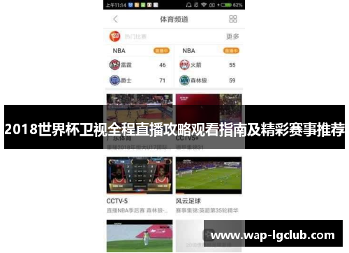 2018世界杯卫视全程直播攻略观看指南及精彩赛事推荐